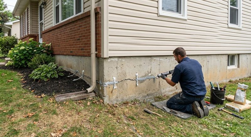 Cracked Foundation Repair in Terre Haute, IN