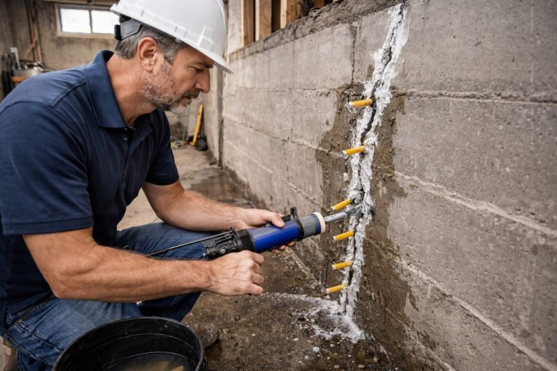 Foundation Crack Sealing in Rockville, IN