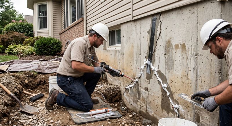 Foundation Crack Sealing in Rockville, IN