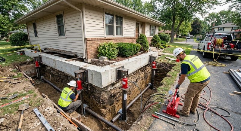 Foundation Jacking in Greencastle, IN