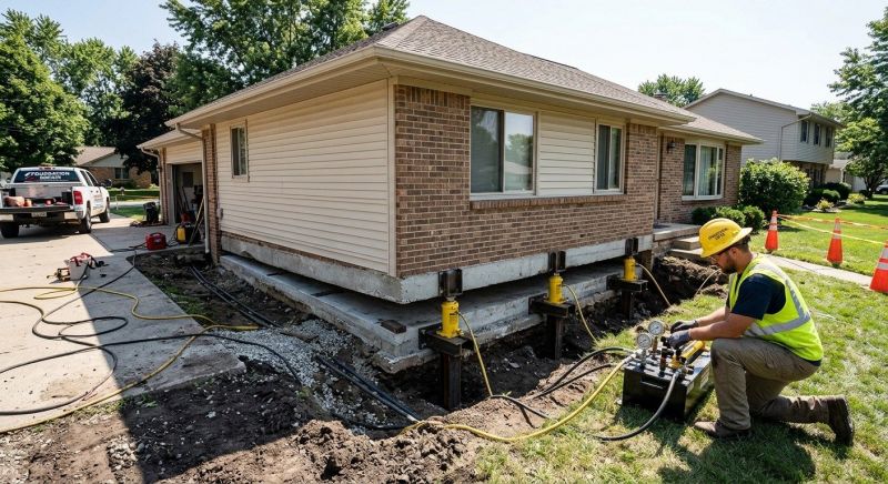 Foundation Lifting in Cayuga, IN