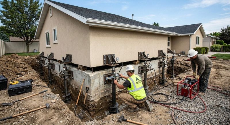 Foundation Pier Leveling in Rockville, IN