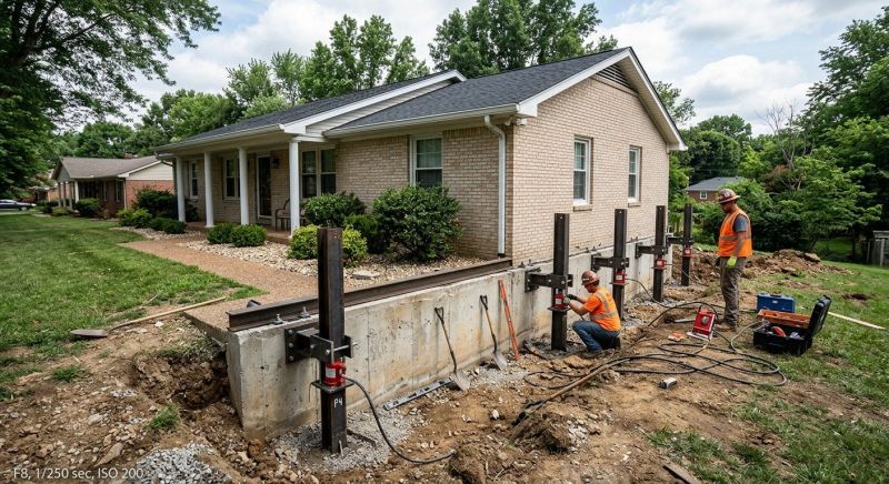 Foundation Pier Leveling in Rockville, IN