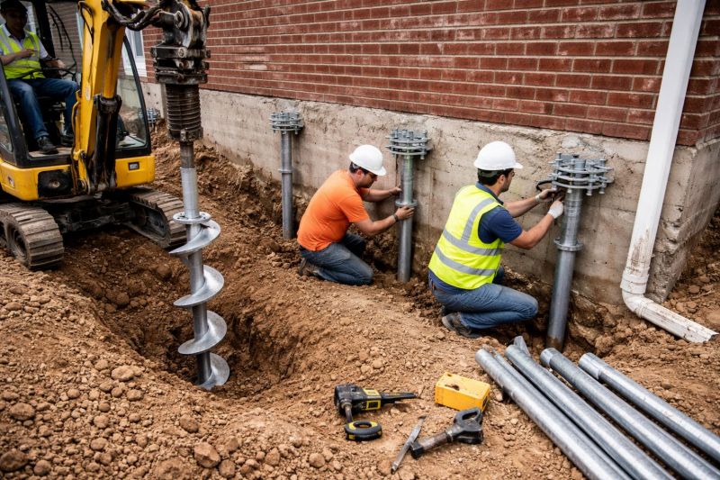 Helical Piers Installation in Rockville, IN