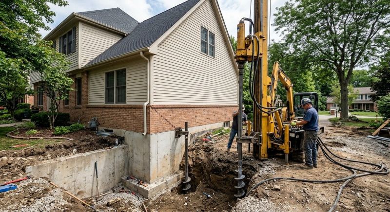 Helical Piers Installation in Rockville, IN