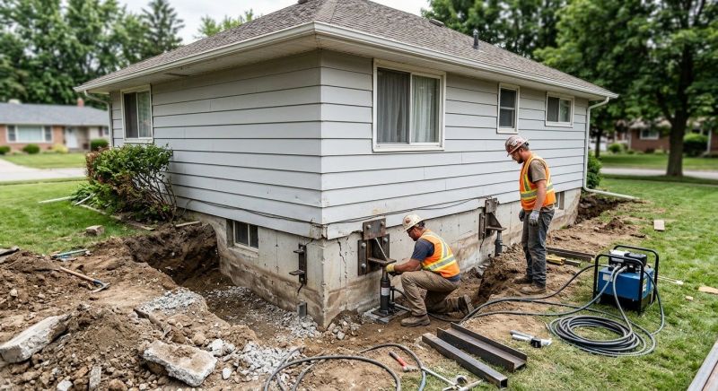 House Foundation Repair in Rockville, IN