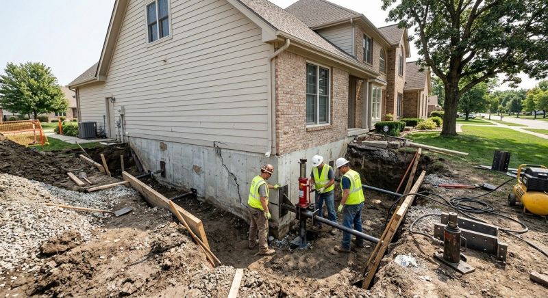 House Foundation Repair in Mecca, IN