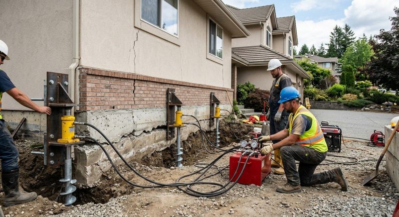 Sinking Foundation Repair in Greencastle, IN