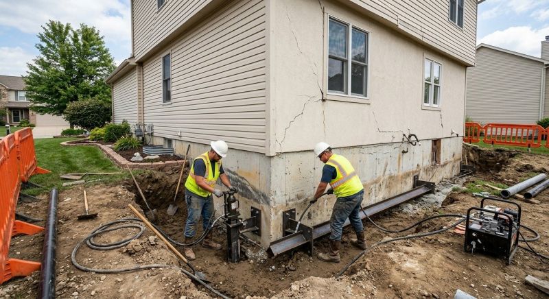 Sinking Foundation Repair in Rockville, IN