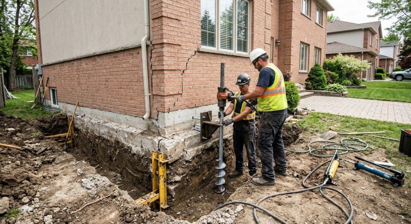 Sinking Foundation Repair in Mecca, IN